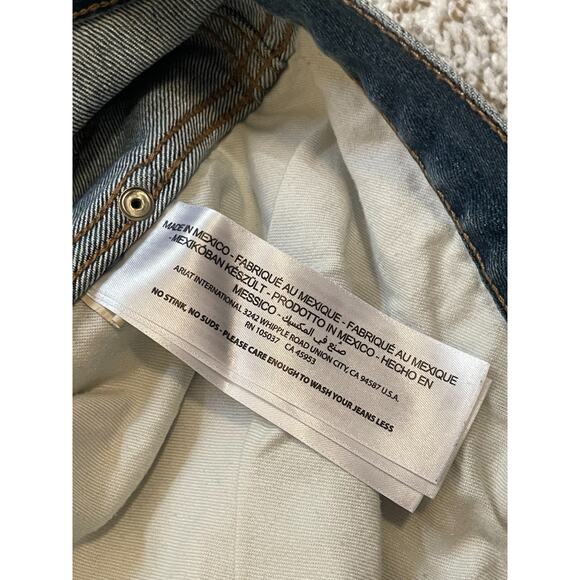 Ariat Rebar M4 Relaxed Boot Cut Jeans Men's Big & Tall Size 42x30 Blue Cotton - Picture 11 of 11